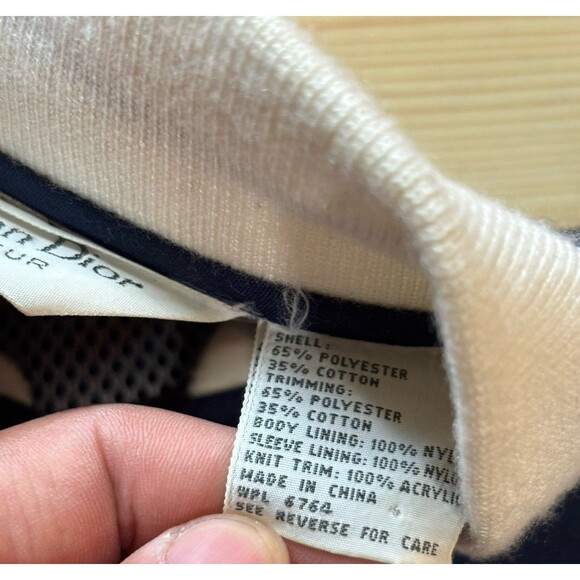 Vintage Christian Dior Monsieur Track Jacket Navy Size M Full Zip - Picture 5 of 7